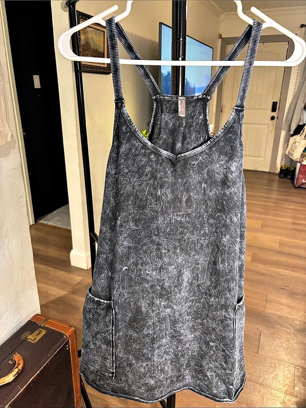FP Movement Good Karma Dress Black Maxi Dress with shorts under